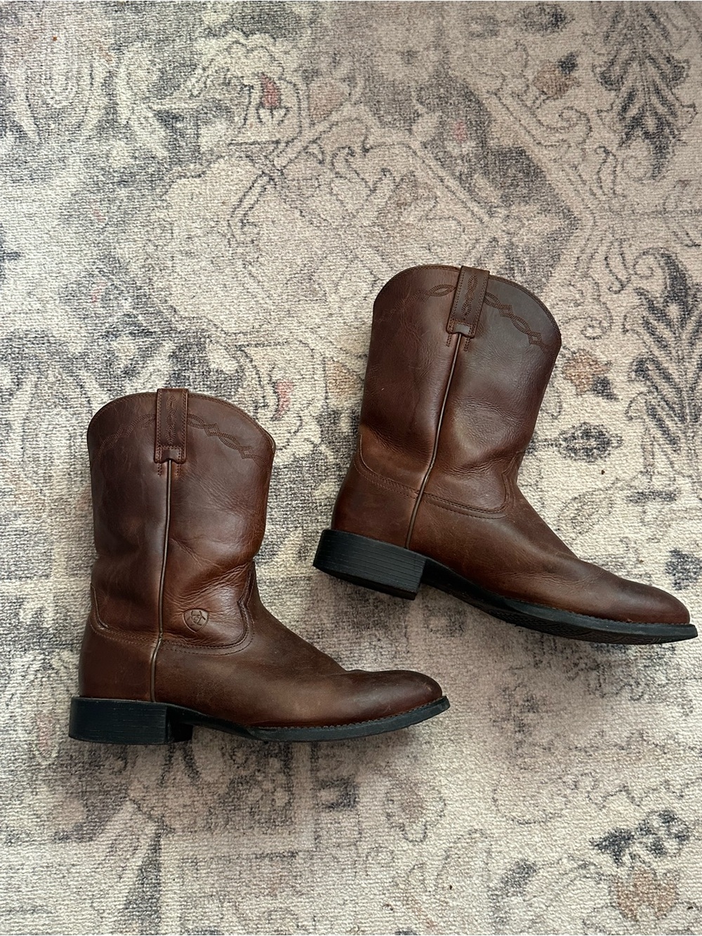 Ariat Men’s Brown Leather Cowboy Boots